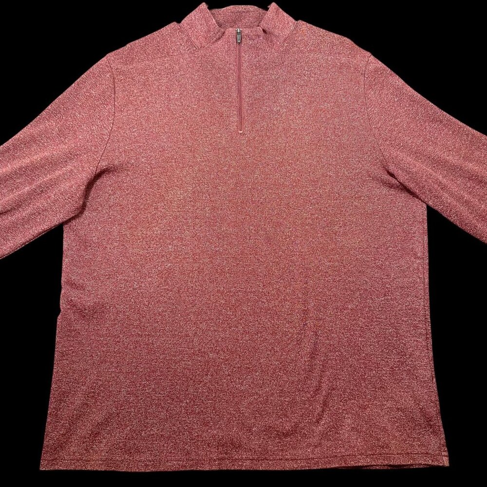 Marc Anthony Mens Slim Fit Size XL Maroon Quarter-Zip Pullover Sweater